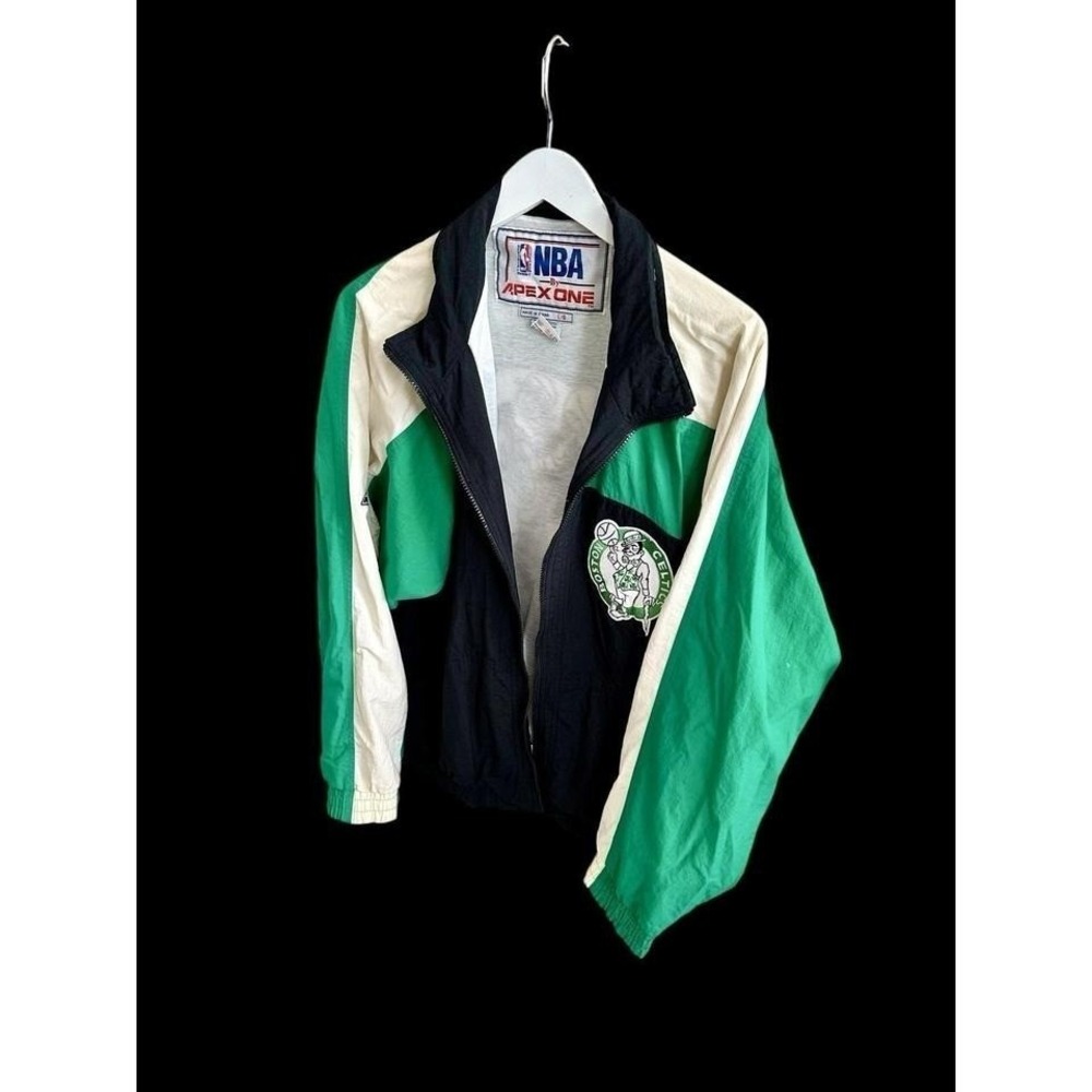 Vintage Boston Celtics Apex One Championship Jacket 2008 Sz Large Broken Zipper